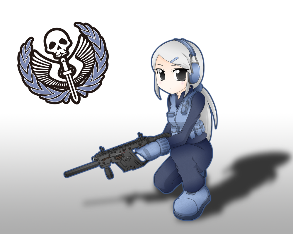 call_of_duty:modern_warfare_2 gun skull sword vest weapon white_hair