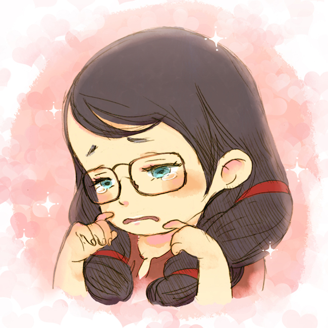 bayonetta black_hair cereza child crying glasses solo tears