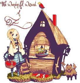 bird blonde_hair blood blue_eyes collet dorothy_gale dress flower house lowres pantyhose pixel_art slippers striped striped_legwear the_wizard_of_oz toto_(twooz) transparent_background when_you_see_it wicked_witch_of_the_east