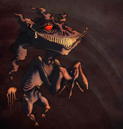 banette bannette creepy no_humans pokemon smile