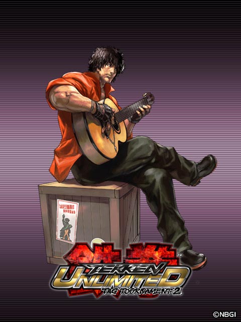 1boy black_hair crate guitar instrument junny male manly miguel_caballero_rojo muscle namco official_art solo tekken tekken_tag_2