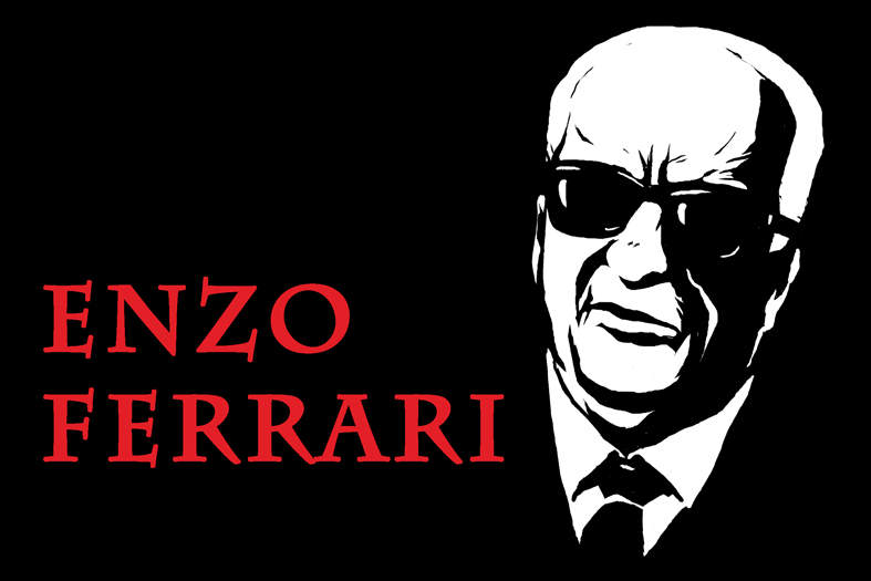 enzo_ferrari ferrari formal monochrome necktie old_man punch_arino short_hair solo suit sunglasses