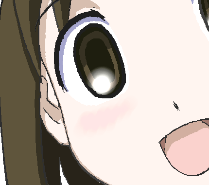 azumanga_daioh azumanga_daiou brown_eyes brown_hair close-up face kasuga_ayumu lowres morichan open_mouth solo