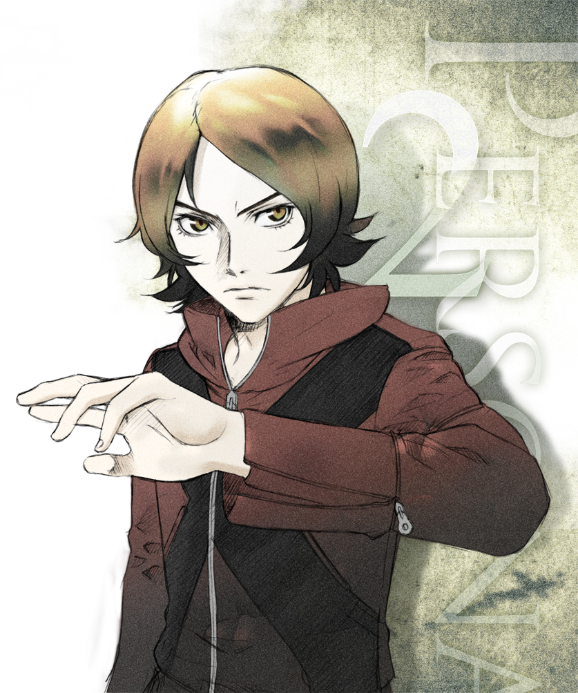 bad_id brown_eyes brown_hair male persona persona_2 sion_world solo suou_tatsuya