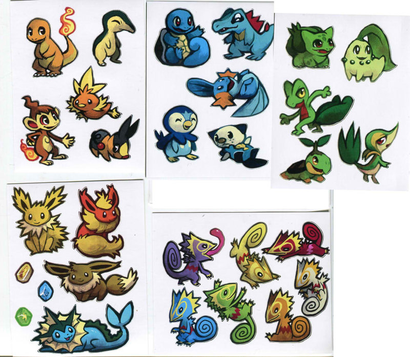 alternate_color bird blue_skin bulbasaur chameleon chimchar creature cyndaquil eevee evolutionary_stone fiery_tail fire_stone flareon green_skin happy jolteon kecleon looking_at_viewer lying monkey mudkip multiple_persona no_humans not_shiny_pokemon orange_skin oshawott paper penguin photo pig piplup pokemon pokemon_(creature) purplekecleon red_eyes red_skin smile snivy squirtle standing tail-tip_fire tepig thunder_stone tongue tongue_out torchic totodile treecko turtwig vaporeon water_stone white_background white_skin yellow_eyes yellow_skin