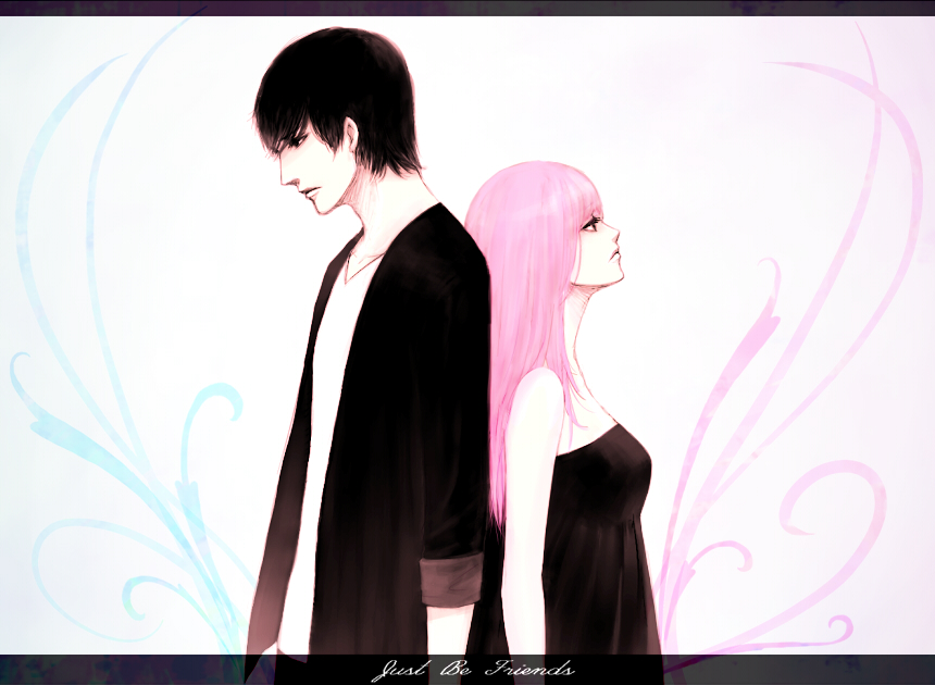 just_be_friends_(vocaloid) letterboxed long_hair megurine_luka pink_hair vocaloid yoshi_(pixiv88317)