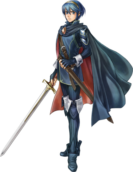 90s androgynous blue_eyes blue_hair boots cape fire_emblem fire_emblem:_kakusei fire_emblem:_mystery_of_the_emblem kita_senri knee_boots male marth official_art sheath solo sword tiara tunic weapon white_background