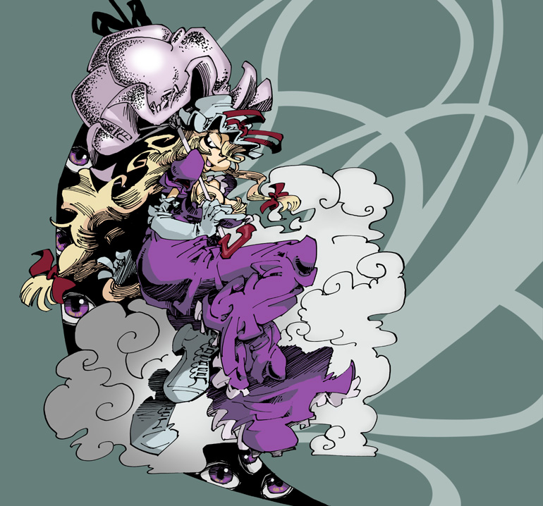 cloud clouds elbow_gloves gap gloves hat heiya_masanori hirano_masanori parasol touhou umbrella yakumo_yukari