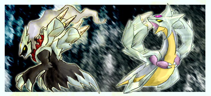 claws cresselia darkrai fusion kyurem no_humans pokemon pokemon_(game) pokemon_bw pokemon_dppt sharp_teeth wings yellow_eyes