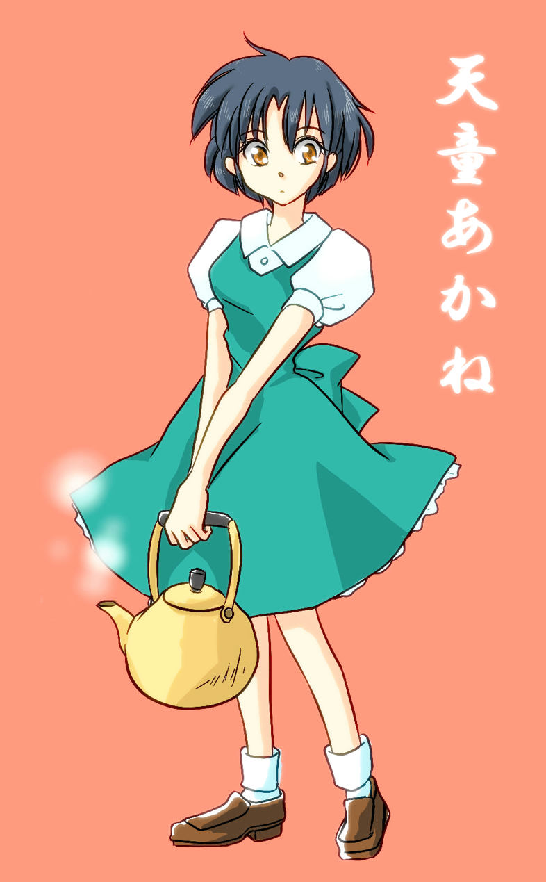 1girl blue_hair brown_eyes highres ranma_1/2 sakuramoji short_hair tendou_akane