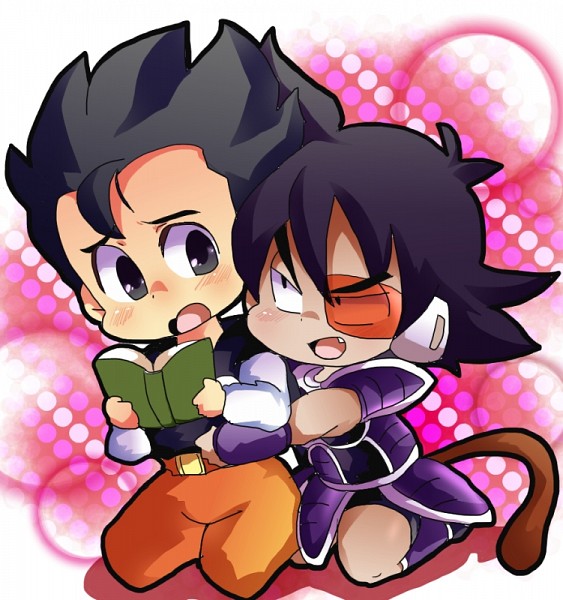 blush chibi dragonball nervous reading son_gohan turles