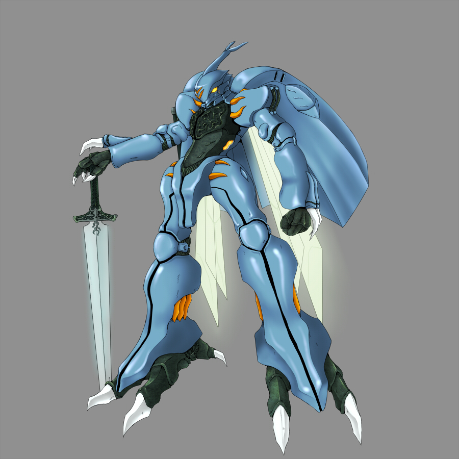 daigouzi dunbine fantasy mecha oldschool science_fiction seisenshi_dunbine solo sword weapon