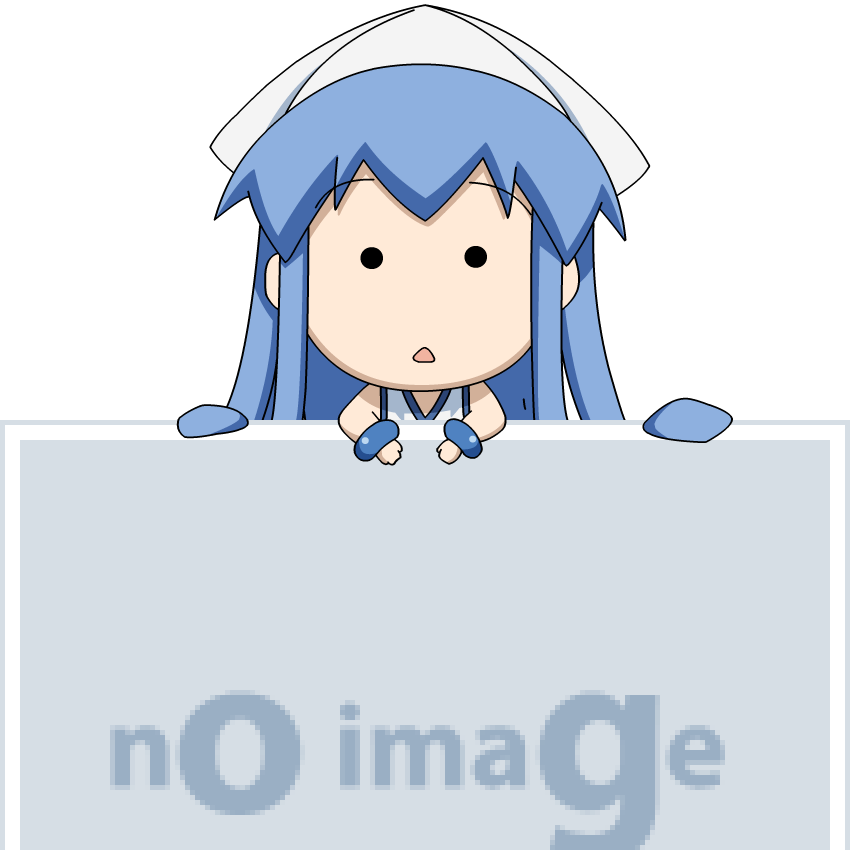 aolo blue_hair bracelet chibi hat ikamusume jewelry mini-ikamusume mugen_ouka no_image pixiv shinryaku!_ikamusume solid_circle_eyes solo tentacle_hair