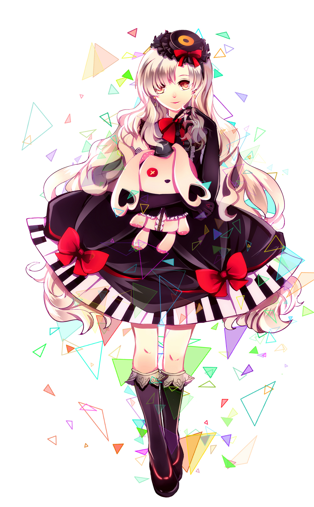 gloves hair_over_one_eye highres mayu_(vocaloid) triangle vocaloid xianguang