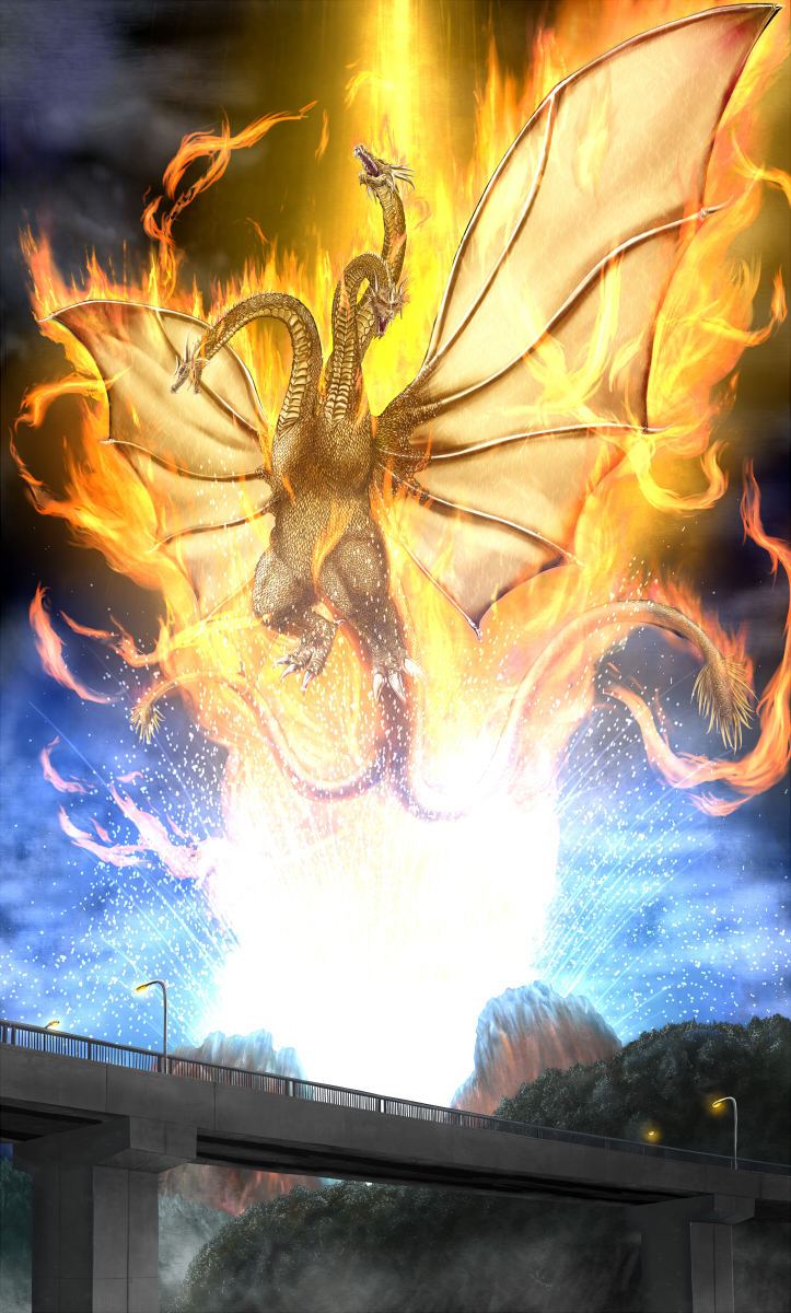 bigger_pic dragon duplicate epic fire godzilla_(series) king_ghidorah no_humans