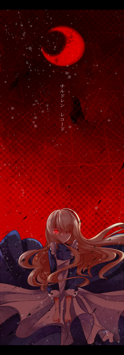 highres kagerou_project kurage_(youmaycry) mary_(kagerou_project) moon red red_eyes souzou_forest_(vocaloid) triangle vocaloid
