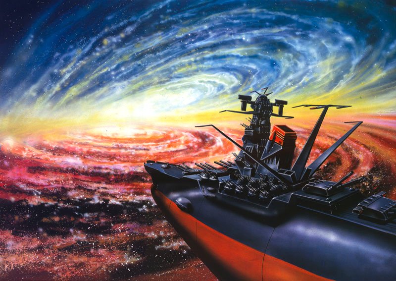 80s battleship epic final_yamato galaxy official_art oldschool realistic space space_craft spaceship star uchuu_senkan_yamato yamato_(uchuu_senkan_yamato)