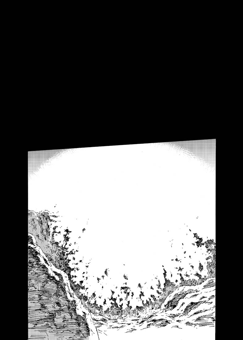 destruction explosion highres monochrome no_humans oono_tsutomu original silent_comic