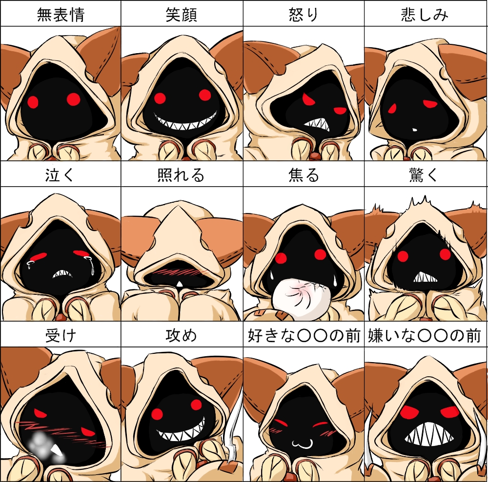 blush cat_hood chart ears eating expressions eyes fuugetsu_oreha_ikiru hood red_eyes taokaka tears teeth