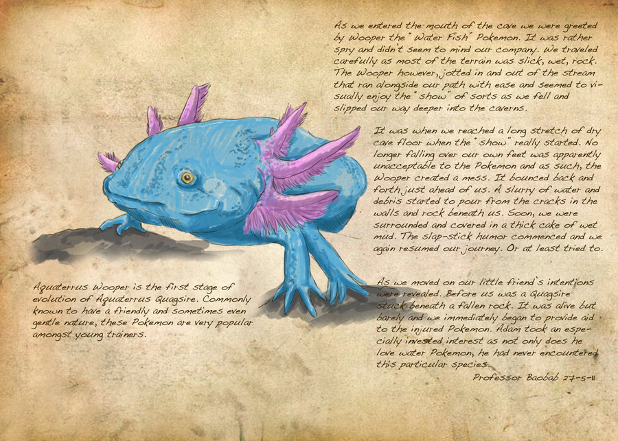 creature english michael_casteel no_humans pokemon realistic text wooper