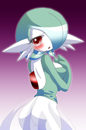 blush gardevoir nintendo pokemon pokemon_(creature) smile solo white_moon