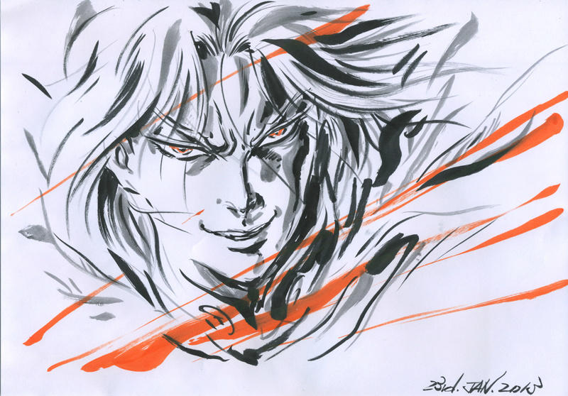 1boy dio_brando hayama_junichi jojo_no_kimyou_na_bouken traditional_media