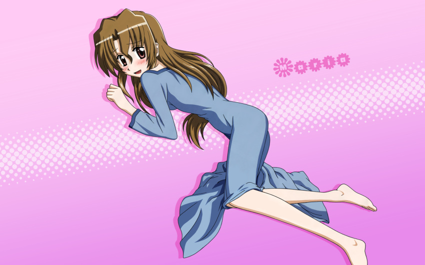 brown_eyes brown_hair dress hayate_no_gotoku! long_hair maria nightgown