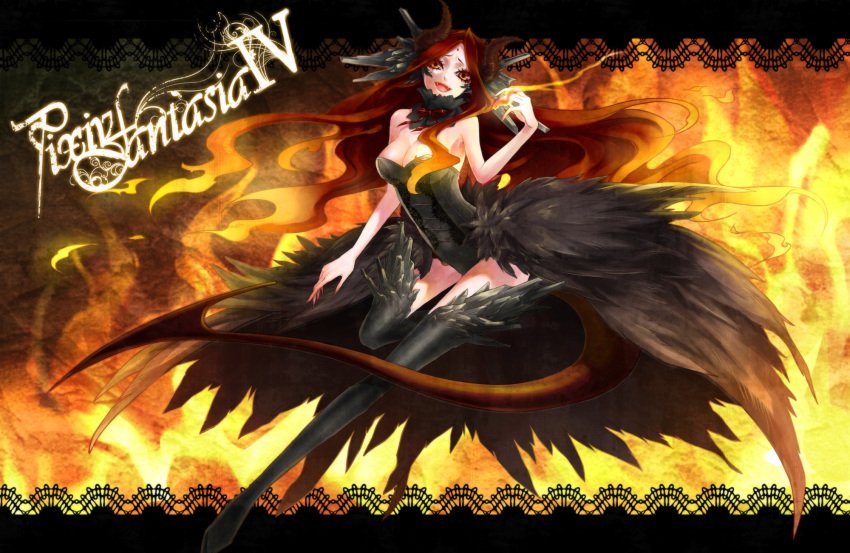 monster_girl pixiv_fantasia red_hair solo tail