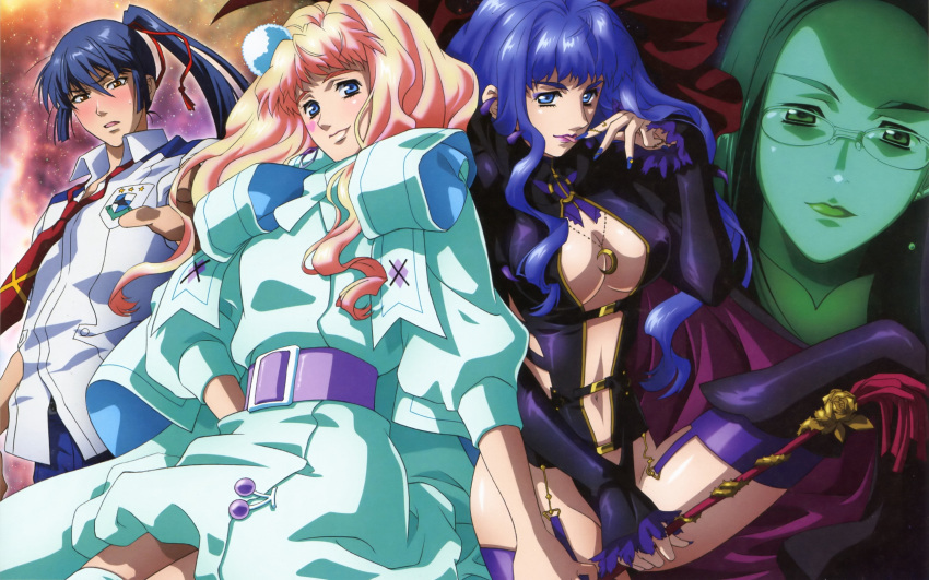 grace_o'connor macross macross_frontier macross_frontier:_itsuwari_no_utahime official_art saotome_alto sheryl_nome