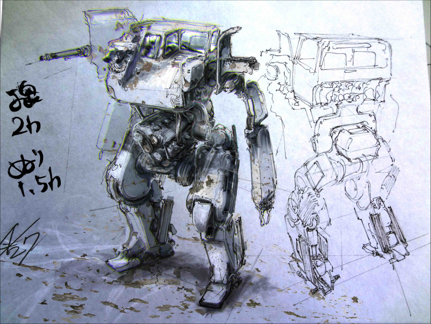 absurdres gase hawken highres mecha mecha_to_identify no_humans signature