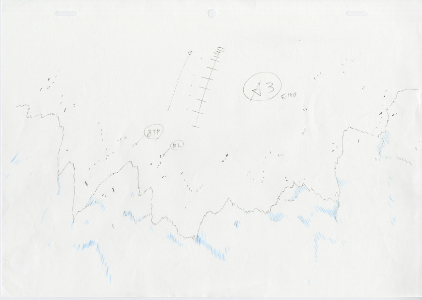 background_base highres key_frame kill_la_kill open_mouth production_art simple_background sketch trigger_(company)