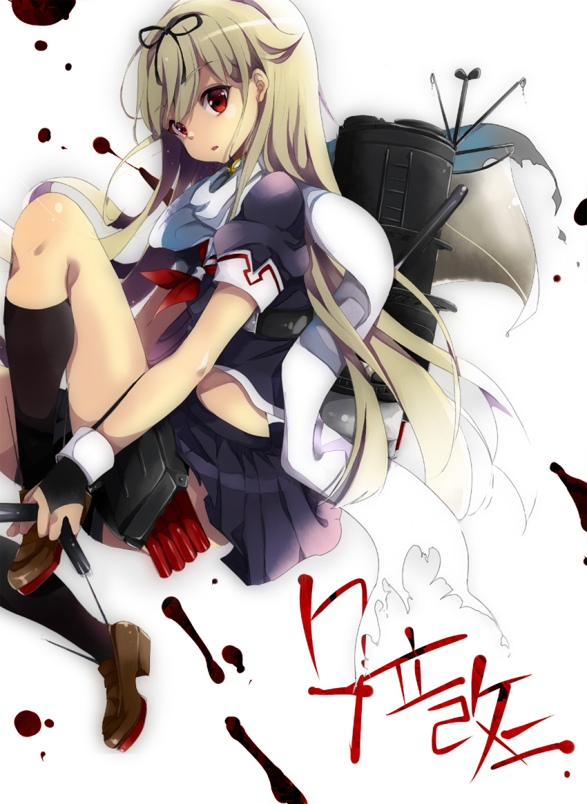 gouda_nagi highres kantai_collection long_hair red_eyes tagme yuudachi_(kantai_collection)