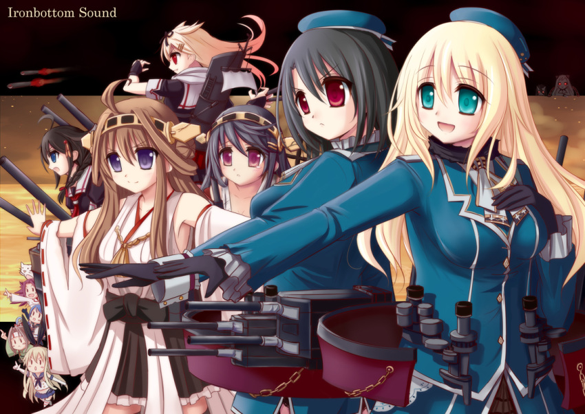 ahoge airfield_hime atago_(kantai_collection) bare_shoulders black_gloves black_hair black_panties blonde_hair blue_eyes blue_hair breasts brown_hair cat crying crying_with_eyes_open detached_sleeves double_bun elbow_gloves gloves hair_ornament hair_ribbon hairband haruna_(kantai_collection) hat headgear japanese_clothes jun'you_(kantai_collection) kantai_collection kongou_(kantai_collection) large_breasts long_hair military military_uniform nontraditional_miko open_mouth panties panties_under_pantyhose pantyhose personification purple_hair red_eyes ribbon rizuriri samidare_(kantai_collection) school_uniform serafuku shigure_(kantai_collection) shimakaze_(kantai_collection) skirt smile striped striped_legwear takao_(kantai_collection) tears thigh-highs underwear uniform violet_eyes when_you_see_it white_gloves yo-class_submarine yuudachi_(kantai_collection) zuihou_(kantai_collection)