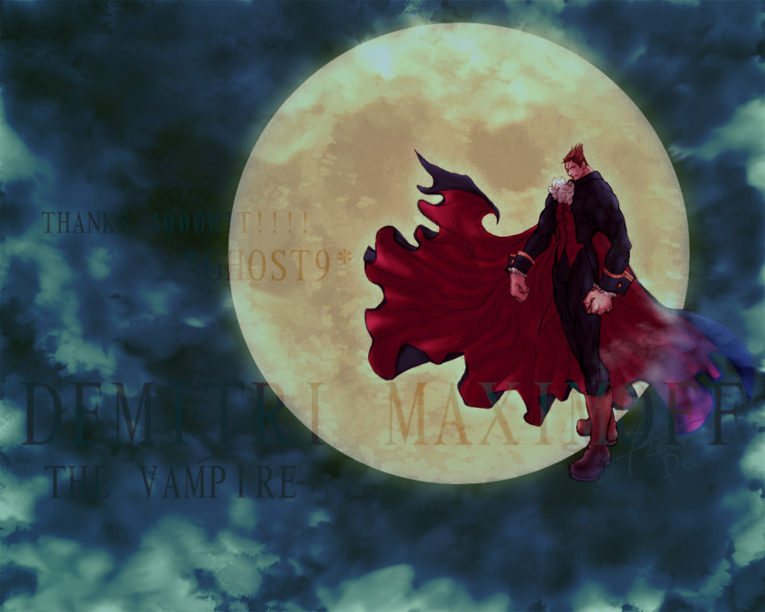 capcom darkstalkers demitri_maximoff male moon vampire vampire_(game) wallpaper