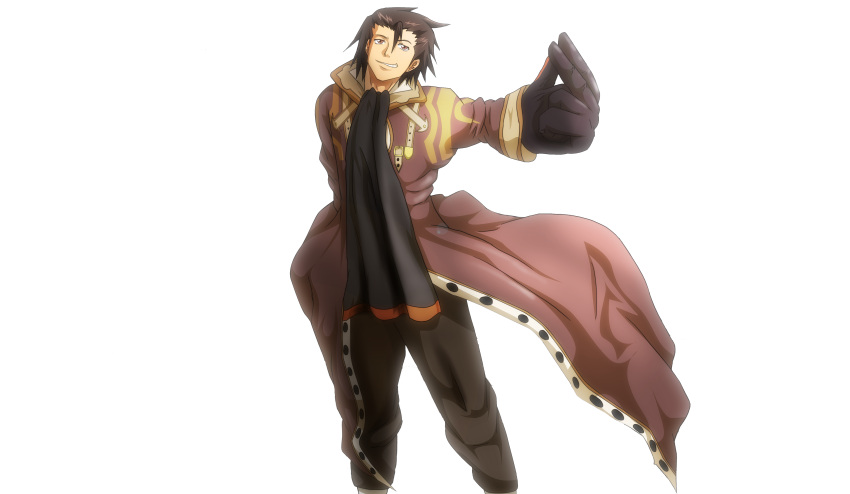 alvin_(tales_of_xillia) brown_hair coat mr123goku123 posing smiling tales_of_xillia