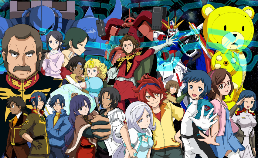 aila_jyrkiainen beargguy_iii cosplay gundam gundam_build_fighters highres iori_rinko iori_sei julio_renato kousaka_china luang_dallara mario_renato mihoshi_(gundam_bf) misaki_(gundam_bf) nils_nielsen ral-san reiji_(gundam_bf) ricardo_fellini sazaki_susumu star_build_strike_gundam yajima_caroline yasaka_mao yuuki_tatsuya_(gundam_bf)