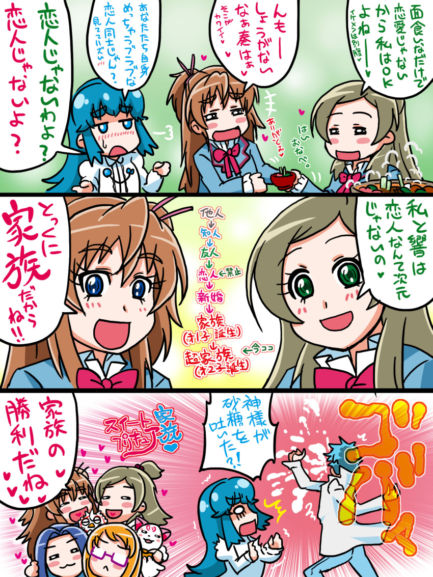 blue_(happinesscharge_precure!) comic happinesscharge_precure! highres ireku_badou precure translation_request
