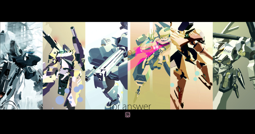 armored_core armored_core:_for_answer blade gatling_gun group mecha noblesse_oblige reiterpallasch white_glint wynne_d_fanchon