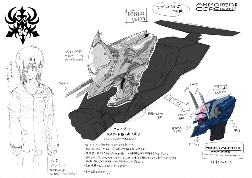 armored_core armored_core:_for_answer concept_art emblem female mecha pilot translation_request