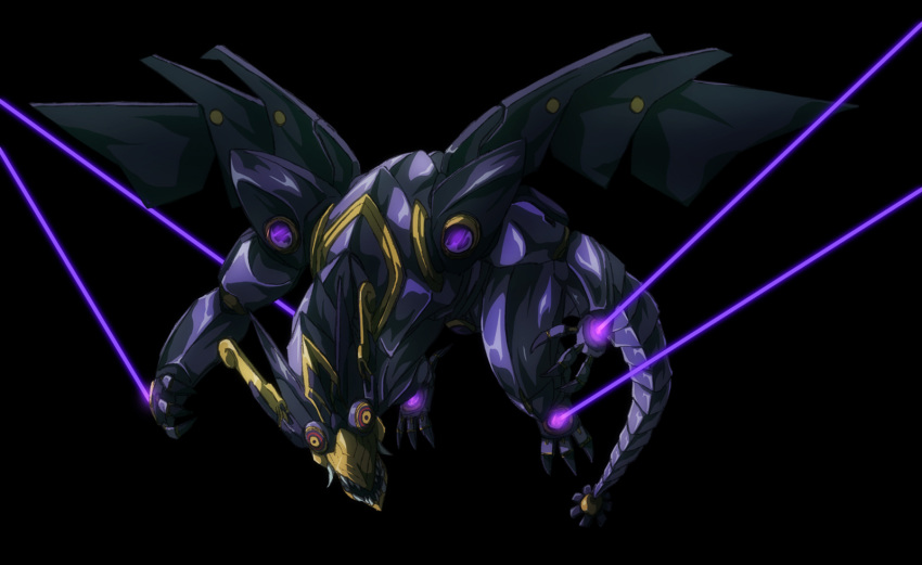 dragon duel_monster el-shadoll_midrash highres puppet robot sharp_teeth takayuuki wings yuu-gi-ou