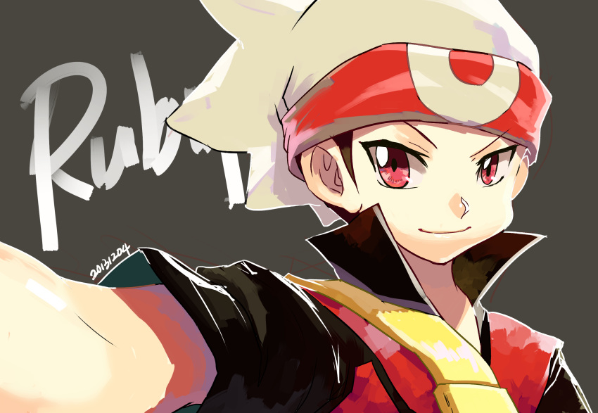 1boy dated ege_(597100016) hat highres pokemon pokemon_special red_eyes ruby_(pokemon) solo