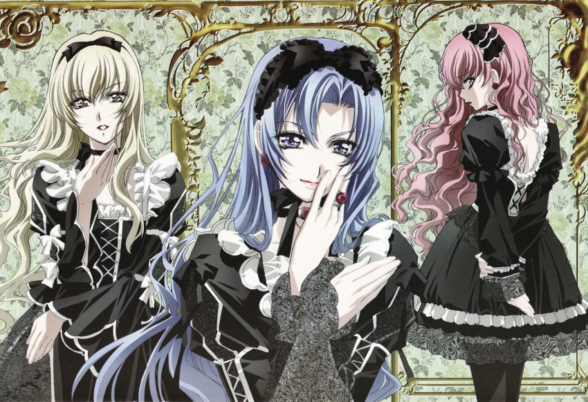 gothic_lolita kouno_tooru lolita_fashion male multiple_boys nakajima_atsuko princess_princess shihoudani_yuujirou trap yutaka_mikoto