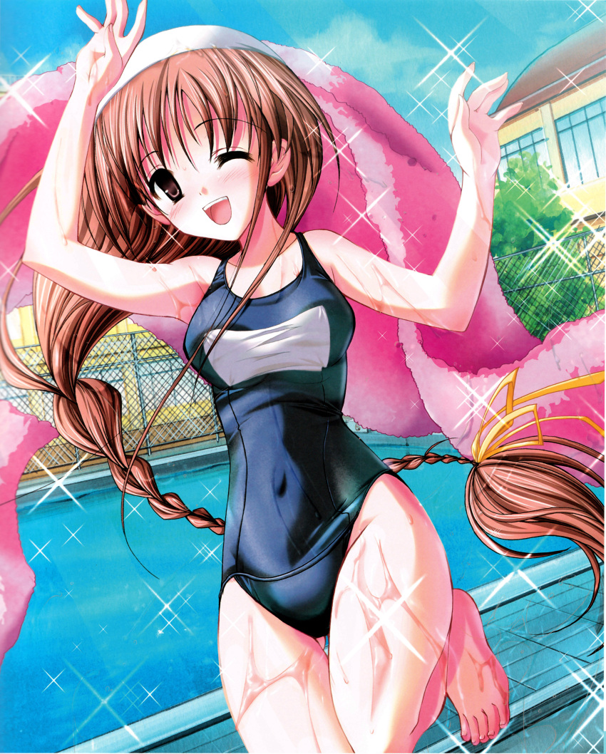 misakura_nankotsu school_swimsuit swimsuit tagme wet
