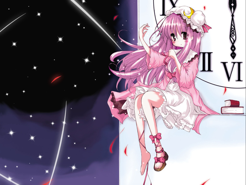 blush catbell long_hair patchouli_knowledge skirt touhou