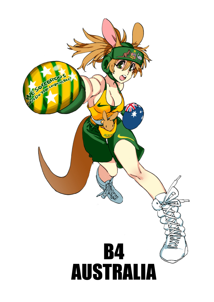 1girl 2014_fifa_world_cup absurdres australia daibajoujisan highres original simple_background solo white_background world_cup