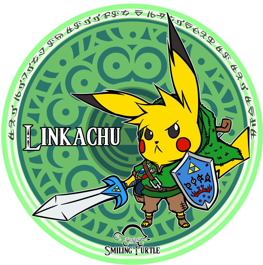 cute kawaii link linkachu pikachu pokemon triforce unown zelda