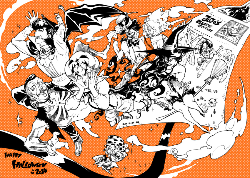 halloween hazamada_toshikazu higashikata_jousuke hirose_kouichi jojo_no_kimyou_na_bouken joseph_joestar kishibe_rohan kobayashi_tamami kuujou_joutarou nijimura_okuyasu shizuka_joestar sugimoto_reimi tonio_trussardi vldksltlah88 witch yamagishi_yukako