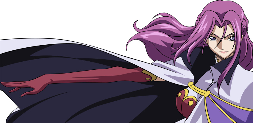 code_geass cornelia_li_britannia elbow_gloves extraction gloves highres lips long_hair purple_eyes purple_hair smile transparent_background vector vector_trace