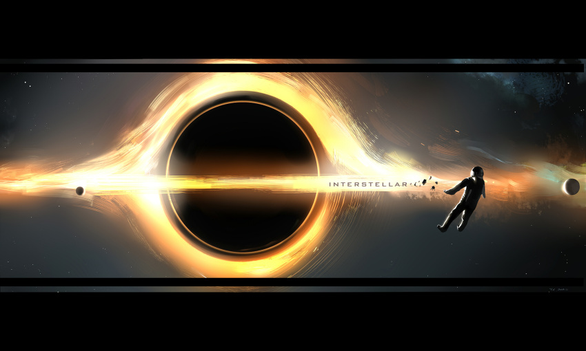 astronaut black_hole_(space) copyright_name highres interstellar_(movie) joseph_cooper letterboxed planet solo space spoilers yuushoku