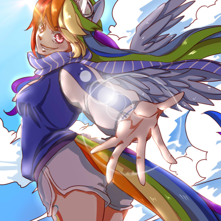 commentary_request highres kumo_ni_notte my_little_pony personification rainbow_dash